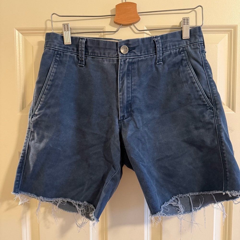 Blue Denim Cutoff Shorts